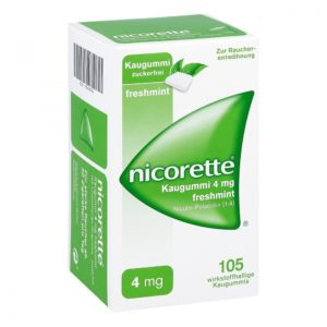 Nicorette 4 mg freshmint nikotinkaugummi test mit 4mg